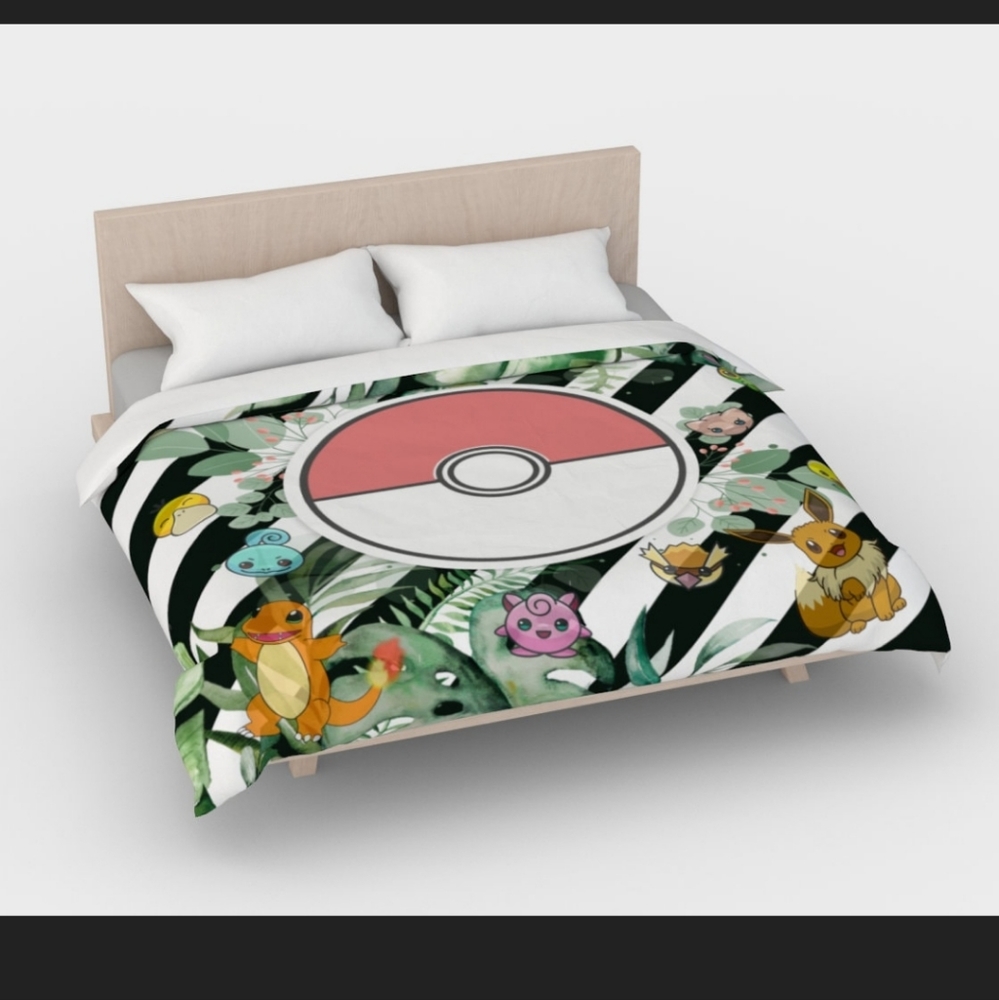 Pokemon Stripes Duvet Cover